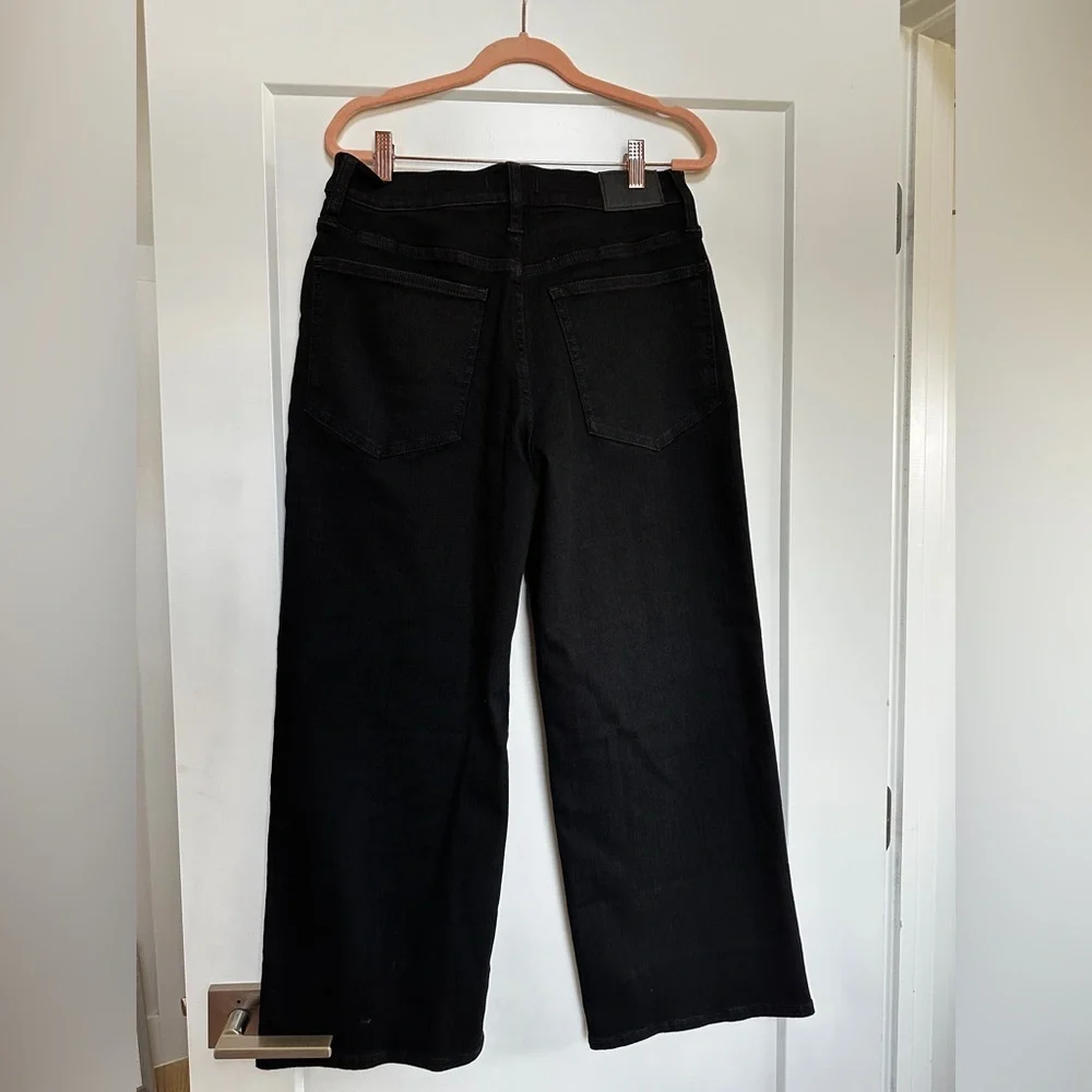 NWT Madewell Perfect Vintage Wide-Leg Jean Sz 30 Petite Women’s Black Rinse Wash